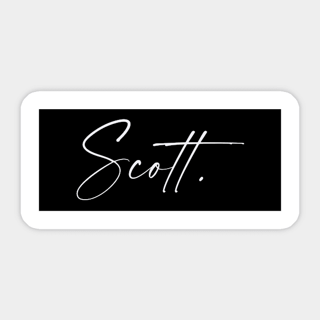 Scott Name, Scott Birthday Sticker by flowertafy